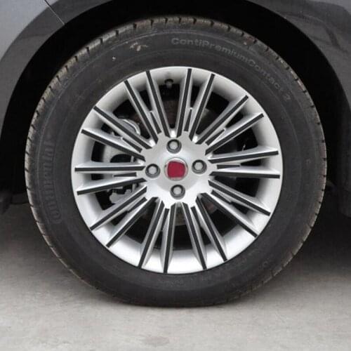 3D 4D Carbon/Matte/Glossy Black 16" Wheel Rim Stickers For FIAT BRAVO 2009 16 ihch Wheel Decal Protective Vinyl Car Styling