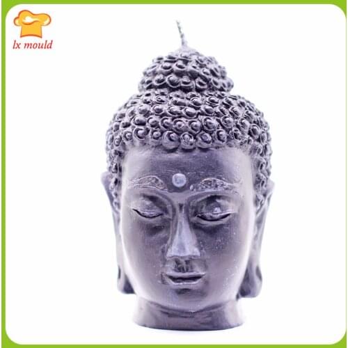 3D Silicone Candle & Soap Molds Chinese Buddha Head Statue Buddha Statue