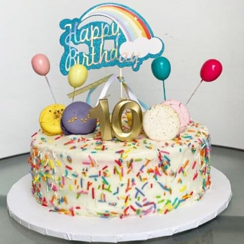 6pcs Ball Cake Topper Cloud Shape Confetti Balloons For Birthday Baby Shower Wedding Party Decor Home Supplies 2.5*13.5cm