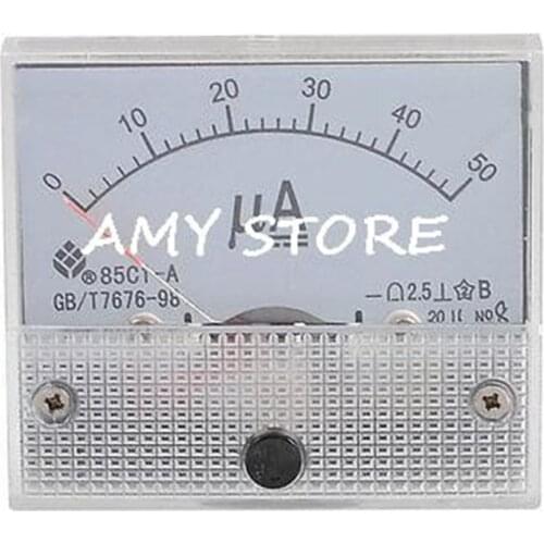 85C1-A Replaceable Current Measuring DC Microampere Panel Meter 1/2/3/5/10/30/50/100/200/300/500UA/mA/A
