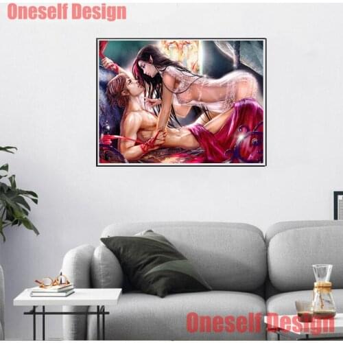 Popular diy diamond mosaic sale lover 5d diamond embroidery full set couple diy diamond painting decoration home wall sticker