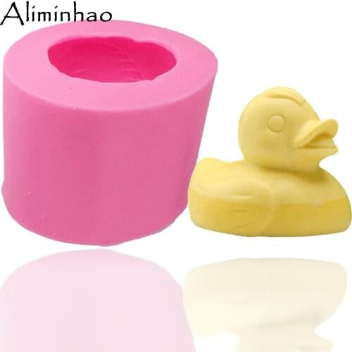 B0277 3D duck shape DIY Candle Soap Mold Sugarcraft Silicone mould chocolate fondant cake decorating tools