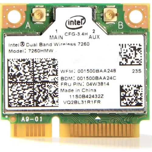 Wireless Adapter Card for Intel Dual Band 7260HMW AC Bluetooth 4.0 Wireles Wifi Card for Lenovo thinkpad ibm Fru 04W3814