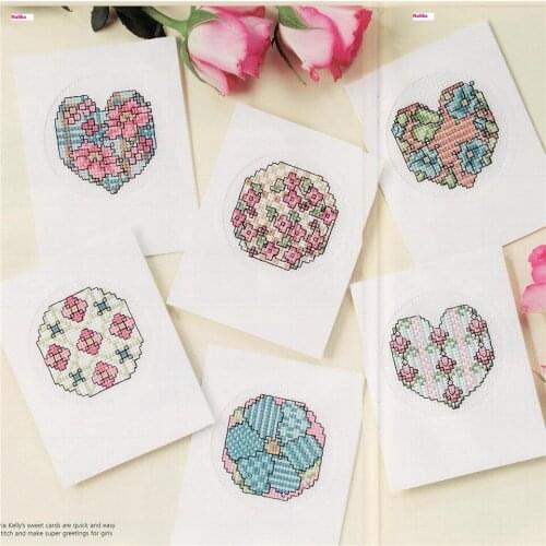 CD355 Cross Stitch Kit Package Greeting Cards Needlework Counted Cross-Stitching Kits Christmas Mothers Fathers Day Birthday