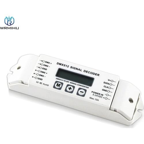 DC5V-24V BC-820 Dmx To Spi Signal DMX512 Symphony IC Decoder 6803/ 8806/ WS2811/ 2801/ WS2812B/ 9813/ Led Pixel Light Controller