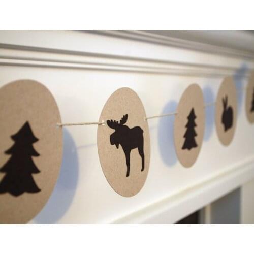 Woodlands Animals and Trees wedding birthday party banners Garlands 5' long bridal baby shower decorations