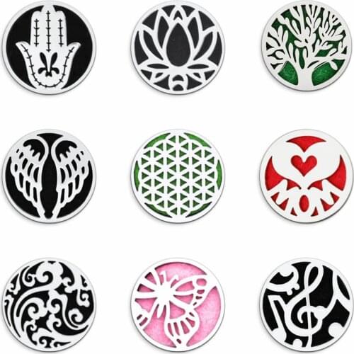 Stainless Steel Diffuser Necklace Pendant Plate For Women Jewelry Designs Fit 25mm Diffuser Locket Bracelet DIY Accessories Gift