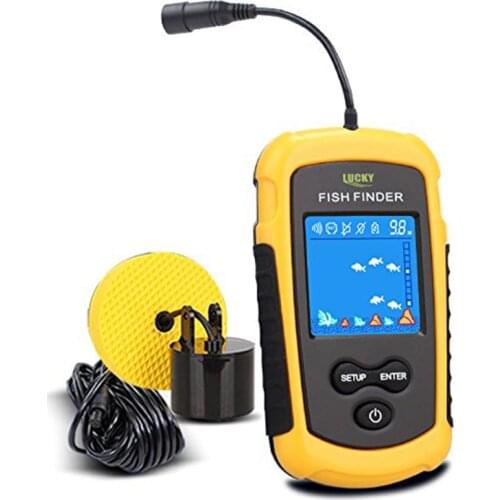 LUCKY Kayak Handheld Fish Finders Fishing Boat Depth Fishing Finder Display Sonar Fish Finder Portable LCD for Boat Canoe