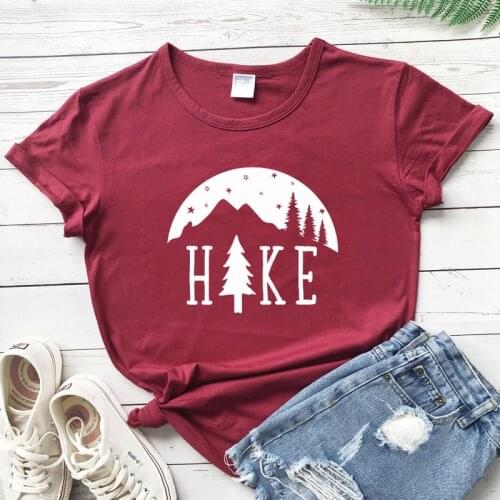 Hike Forest T-shirt Aesthetic Women Tumblr Hipster Adventure Tshirt Fashion Summer Families Vacation Gift Top Tee Shirt
