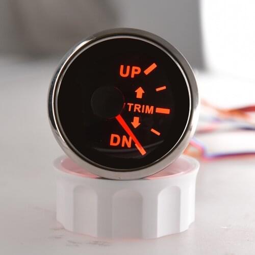 0-190 Ohm Boat Trim Gauge for Inboard Outboard 8 Color Backlight Trim Indicator meter Balance Gauge for Auto Motorcycle Marine
