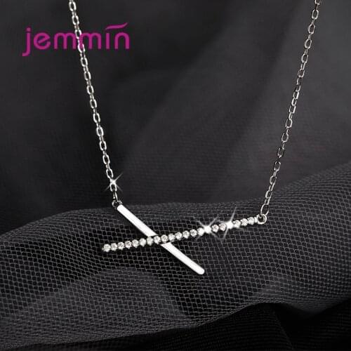 Fashion 925 Sterling Silver Statemtment Necklace For Women Men CZ Cubic Zirconia 2020 Trendy Best Gift For Girlfriend Wholesale