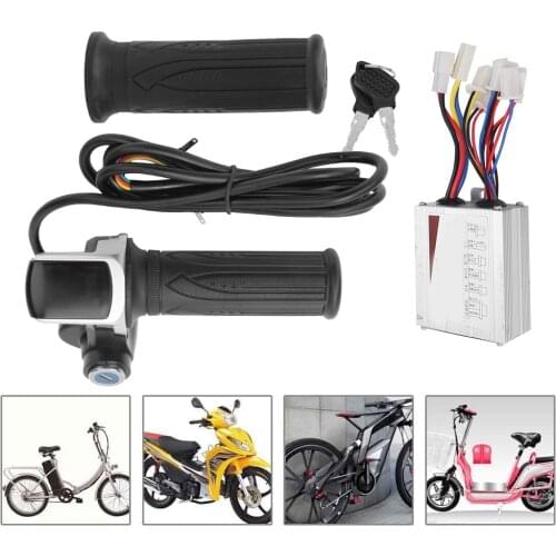 36V 500W LCD Display Panel Turn Electric Bicycle Controller Handlebar Set E-bike Scooter Brushless Motor Controller Kit