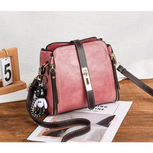 Retro small bag ladies 2020 new PU leather small bag fashion ladies large capacity shoulder messenger bag