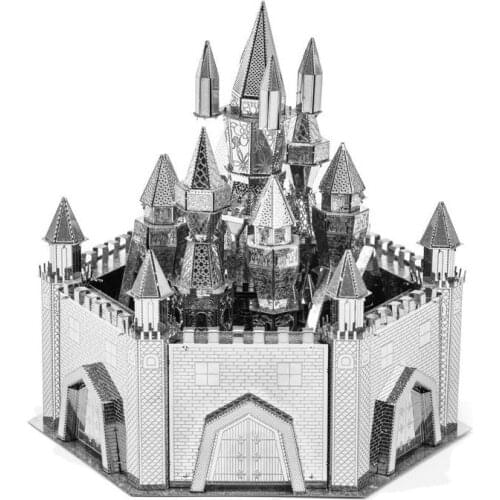 3D Metal Puzzle Dark Night Castle DIY 3D Laser Cut Model Puzzle Toys for Children Gifts for Adult
