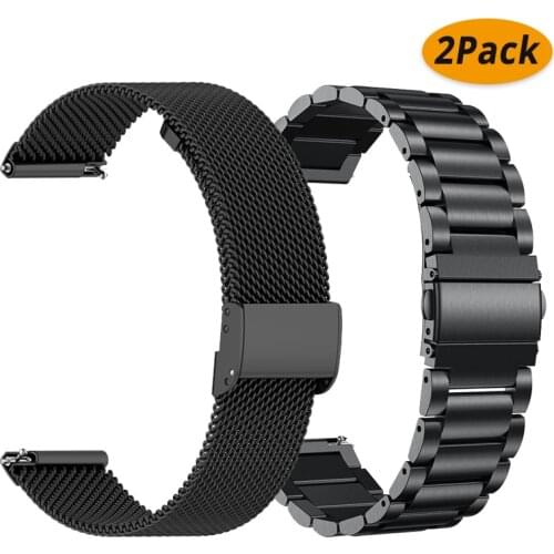 Metal Strap For Xiaomi Amazfit Bip S U Lite GTS 2 Mini Bracelet Stainless Steel Band For Amazfit GTR 47mm Pace Stratos Bracelet
