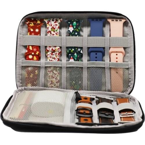 Multifunction Portable Watch Strap Organizer Watch Band Box Storage Bag Watchband Holder for apple Watch Travel Case Pouch