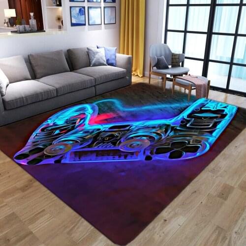Fashion carpet 3D printing game controller carpet antiskid bedroom crawl floor mat childrens game player carpet