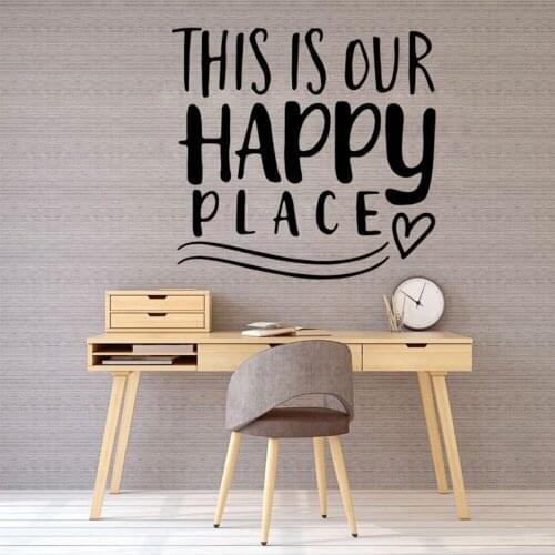Cartoon this is your happy place Cartoon Wall Decals Pvc Mural Art for Living Room Company School Office Decoration Wall Decor