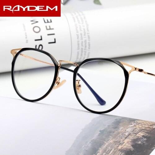2018 New Finished Optical Glasses Women blue light blocking glasses reading Computer Alloy Anti Blue ray Men Myopia eyeglasses