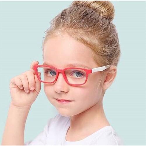 2021 new flexible silicone optical eyeglasses frames computer glasses kids anti blue light blocking glasses KAB001