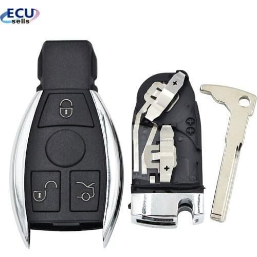 3B New Smart Key Shell for Mercedes Benz W211 A C E G S R SL ML GML CL GL CLS CLA CLK SLK GLK with Battery Holder small key