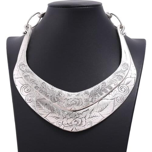 LZHLQ Chunky Punk Style Necklace Women Collar Necklace Fashion Girls Jewelry