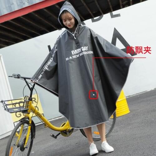Bicycle Raincoat Men Riding Single Student Adult Transparent Poncho Fashion with Space for Schoolbag Rain Coat Poncho Women