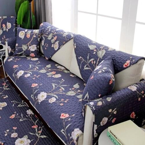 Cotton Sofa cushion four seasons universal Nordic cotton fabric back towel slippery cushion full cover Suitable for any sofa