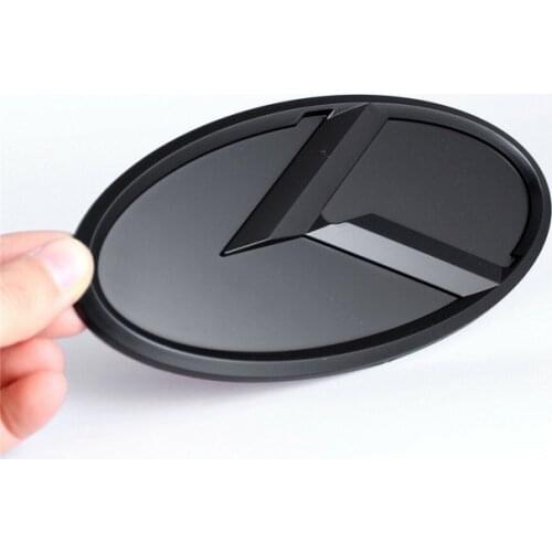 All Black 150mm 165mm K Logo Front/Trunk Emblem Badge For Kia Sportage Sorento Sedona for Kia K2 K3 K5