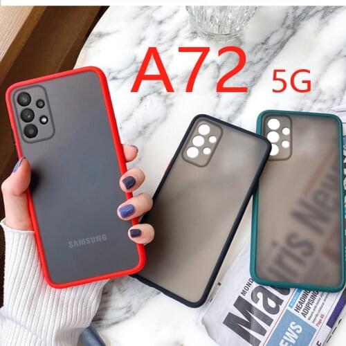 Translucent Matte Phone Case for Samsung Galaxy A72 5G Cover Skin Feel Full Protection Case for Samsung A72 A 72 5G