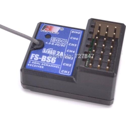 FlySky FS-BS6 Receiver 2.4Ghz 6CH AFHDS2 for FlySky FS-GT5 FS-IT4S Transmitter for Traxxas HPS HPI RC RC Boats Remote Control