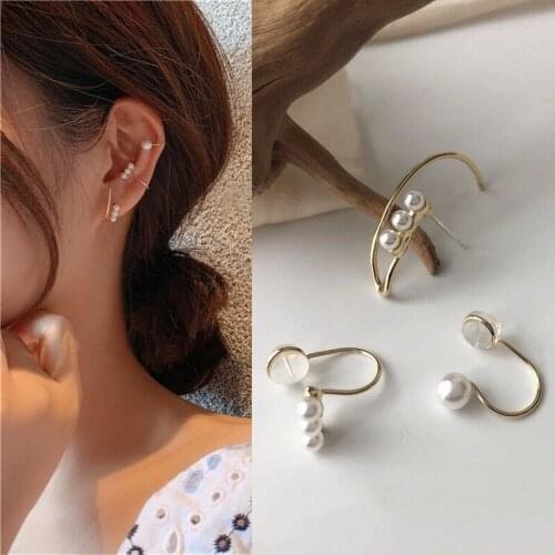 Earrings for Women Pearl Earrings Set 3 Pcs Geometric Women Fashion Jewelry Accessories Wholesale