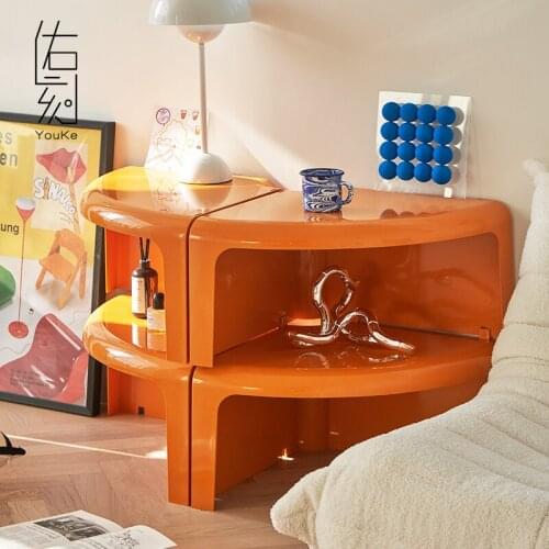 Nordic free combination spliced coffee table small family designer creative balcony table web celebrity INS ancient edge a few