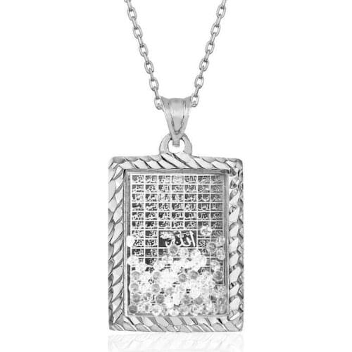 Tevuli 925 Sterling Silver Esma'ül Hüsna Written Pendant