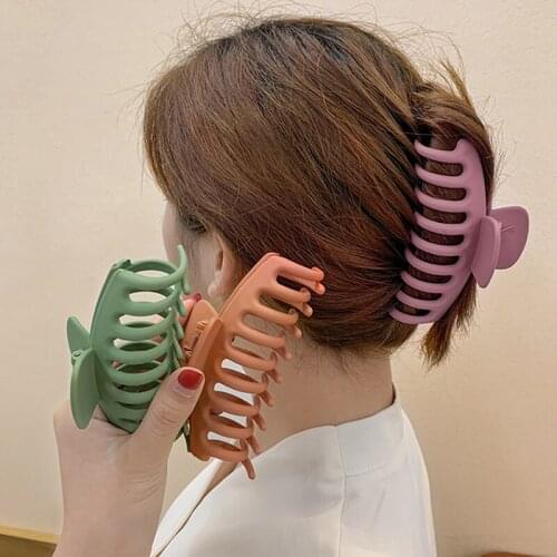 2020Claw Clip For Women Black Big Barrette Bath Hair Claw Fashion Ponytail Clip Acrylic Korean Hair Clamps Claw Hair Accessories