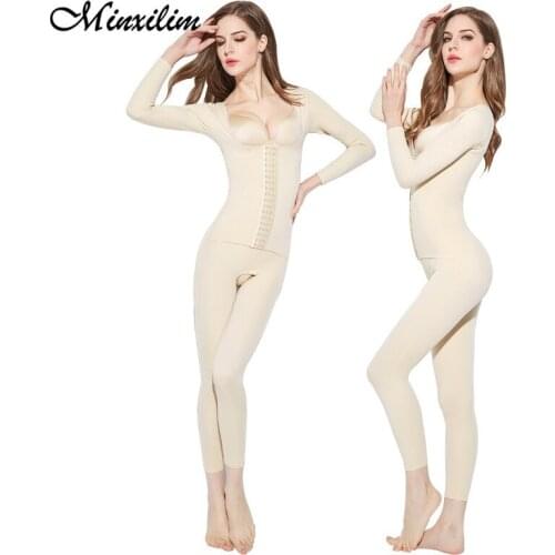 Minxilim Body Shaper Waist Trainer Women Shapewear Seamless Corset Lingerie Slim Full Body Modeling Bodysuit Belly Tummy Shaper