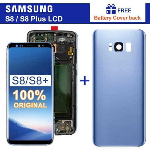 100% ORIGINAL S8 LCD with frame For Samsung Galaxy S8 plus G955fd G955F G955 Lcd Display S8 G950 G950F Touch Screen Digitizer