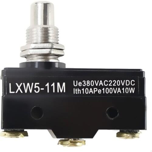 1PCS High Quality AC 380V DC 220V 10A Push Plunger Actuated Momentary Limit Switch LXW5-11M