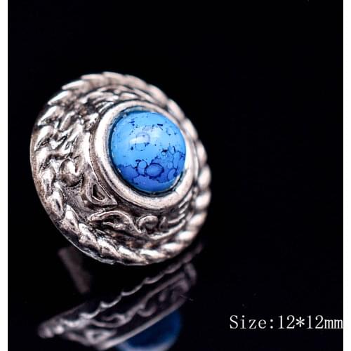 10pcs Antique Flower Engraved Rope Side Western Turquoise Leather Concho For Leathercraft Bag Wallet Belt Saddle Decor