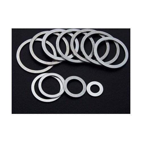 15pcs M2 ultra-thin flat washers gaskets aluminum washer gasket 39mm-41mm outer diameter 0.1mm-1mm thickness