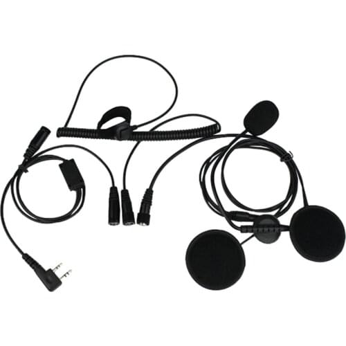 Hot 2 Pin Finger PTT Motorcycle Helmet Headset Microphone for Walkie Talkie For Kenwood Baofeng Retevis WOUXUN TYT Radio C2160A