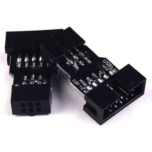 5pcs 10 Pin to 6 Pin Adapter Board for AVRISP MKII USBASP STK500 High Quality