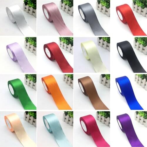 5 Yards 2" 50mm Ribbon Wedding Party Decoration Handmade Satin Ribbon Silk Ribbon Gift Wrapping Hair Bows DIY Christmas Ribbon