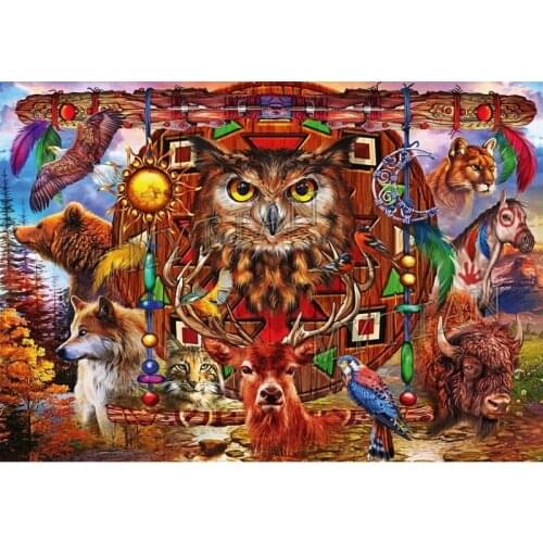 Full square/round 5D DIY diamond painting Animal collection owl horse deer Embroidery Pattern cross stitch kit mosaic home decor