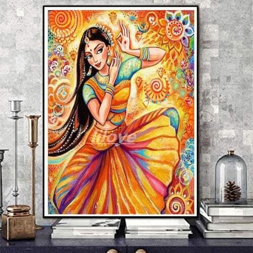 5D Diy diamond painting Indian Woman dancing Full diamond embroidery cross stitch mosaic Craft Kits art home Religion Gift CV521