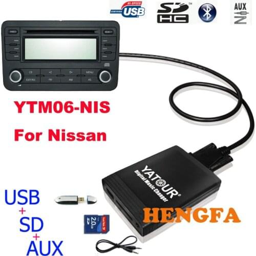 Yatour Car Digital Music Changer USB MP3 AUX adapter For Nissan Infiniti without 6 disc cd yt-m06