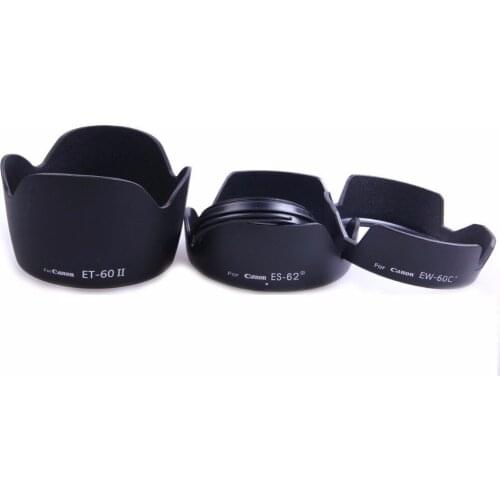 EW-60C II+ET-60 II+ES-62 II Lens Hood for CANON EF 18-55mm 55-250mm 50mm f1.8 II Camera Lens