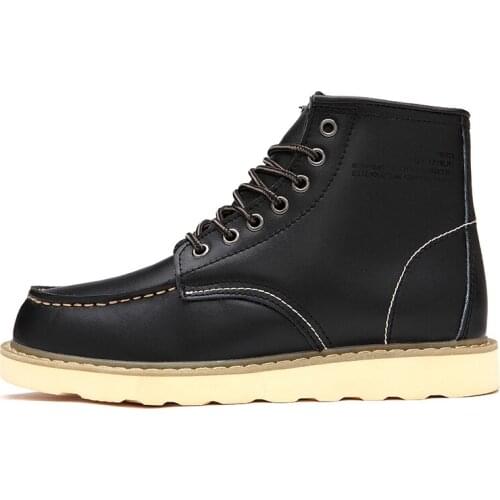 Winter Military Ankle Boots Men Casual Fur Shoes Men Cowboy Western Boots Genuine Leather Work Mens Tactical Army Boots Sneakers