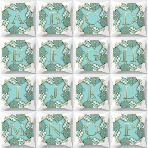 26 Letters Cushion Cover Home Decorative Pillowcase 26 Letters Polyester Throw Pillow Case Cover For Sofa almohada poszewka ZT63