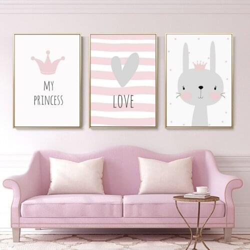 Ins Living Room Decorative Canvas Painting Cartoon Cat Childrens Room Hanging Painting Cuadros Decoracion Salon Wall Art